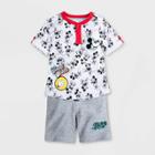 Toddler Boys' Disney Mickey Mouse Top And Bottom Set - White 5-6 - Disney