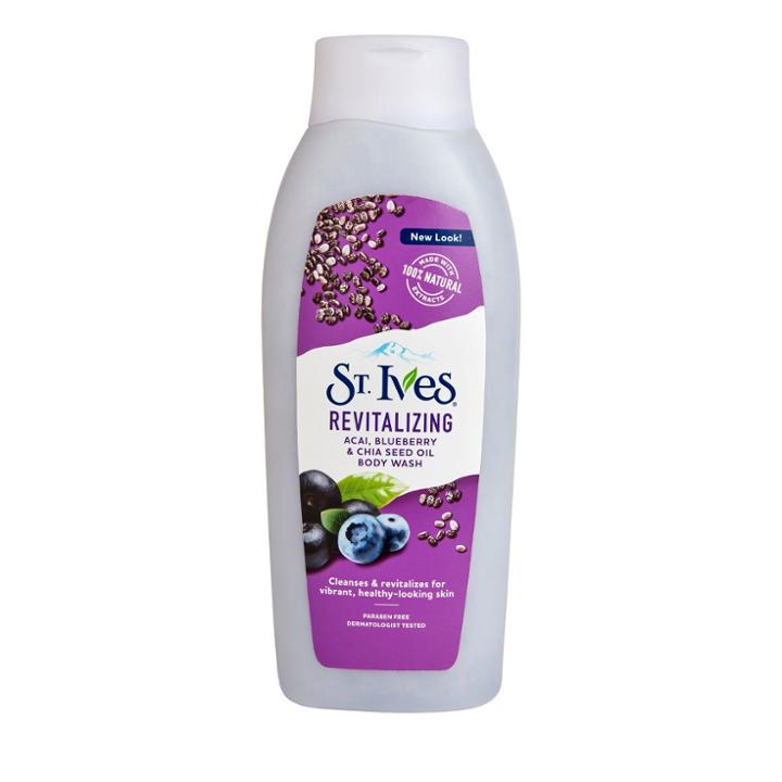 St. Ives Revitalizing Acai, Blueberry & Chia Seed Oil Body Wash