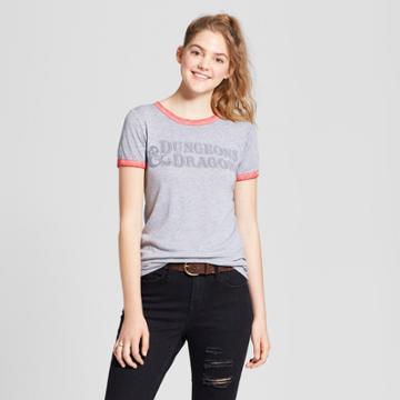 Target Women's Dungeons & Dragons Short Sleeve Ringer Graphic T-shirt (juniors') - Gray