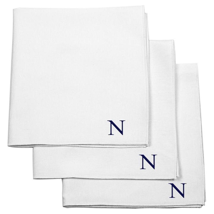 Cathy's Concepts Monogram Groomsmen Gift Handkerchief Set - N,