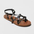 Women's Lavinia Toe Wrap Thong Sandals - Universal Thread Black