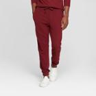 Men's Fleece Cinched Jogger Pants - Goodfellow & Co Berry Cobbler