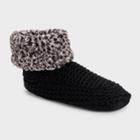 Muk Luks Women's Sherpa Cuff Booties - Black