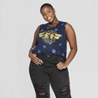 Women's Plus Size Captain Marvel Logo Graphic Tank Top (juniors') -navy