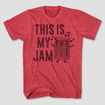 Mad Engine Men's Short Sleeve This Is My Jam T-shirt - Red