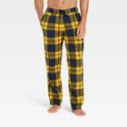 Men's Plaid Microfleece Pajama Pants - Goodfellow & Co Gold