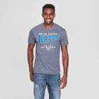 Mad Engine Men's Short Sleeve United States Navy Crew T-shirt - Navy Heather