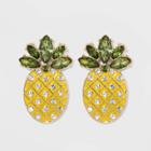 Sugarfix By Baublebar Pineapple Drop Earrings - Yellow, Women's,