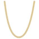 Tiara Gold Over Silver 18 Gourmette Chain Necklace, Size: 18 Inch, Yellow