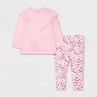 Baby Girls' Tulle Sweatshirt Set - Cat & Jack Pink Newborn