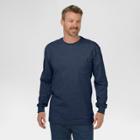 Dickies Men's Big & Tall Cotton Heavyweight Long Sleeve Pocket T-shirt- Dark Navy Xl Tall,