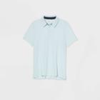 Men's Pique Golf Polo Shirt - All In Motion Ice Blue S, Men's, Size: Small, White Blue