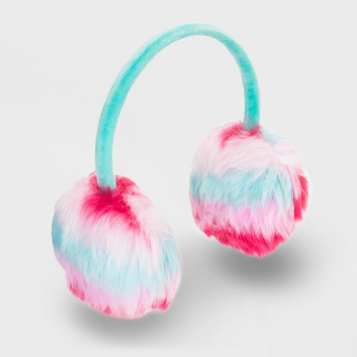 Girls' Faux Fur Earmuffs - Cat & Jack Blue