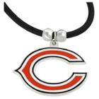 Women's Journee Collection National Football League Team Cord Necklace In Silvertone - Black