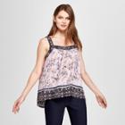 Women's Mixed Floral Print Tank - Knox Rose Violet