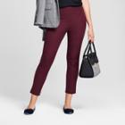 Women's Skinny High Rise Ankle Pants - A New Day Burgundy