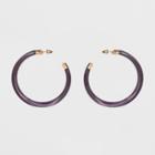 Thick Large Open Trans Hoop Earrings - A New Day Black