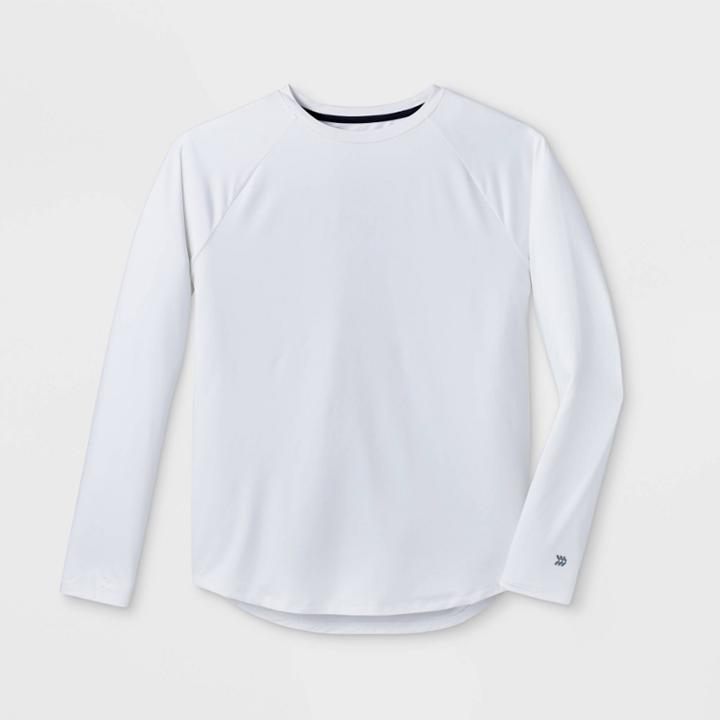 Men's Upf 50 Long Sleeve T-shirt - All In Motion White