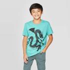 Petiteboys' Dragon Short Sleeve Graphic T-shirt - Cat & Jack Aqua Xl, Boy's, Blue