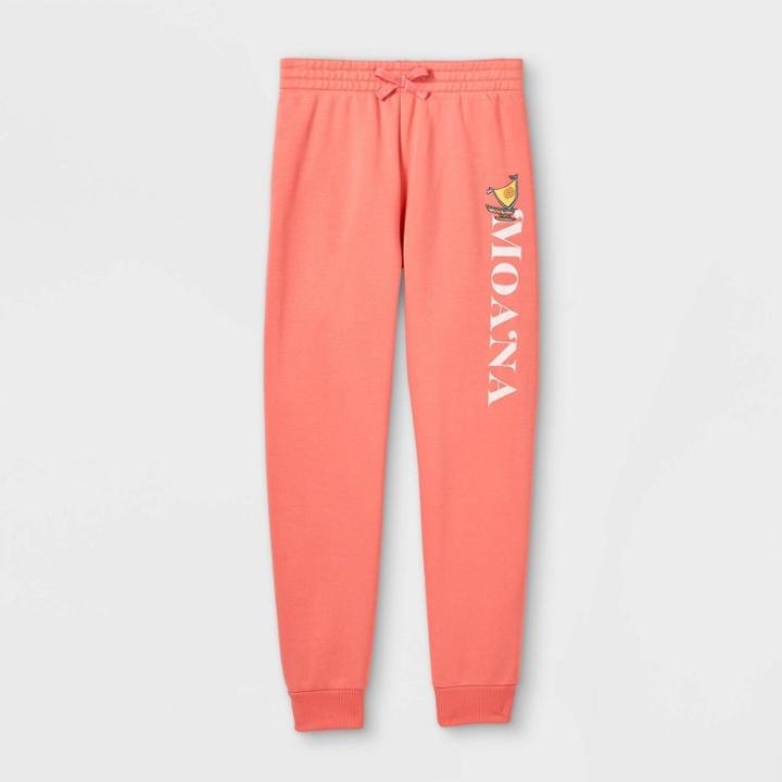 Girls' Disney Moana Jogger Pants - Pink