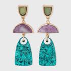 Semi-precious Jade And Lepodolite Drop Earrings - Universal Thread