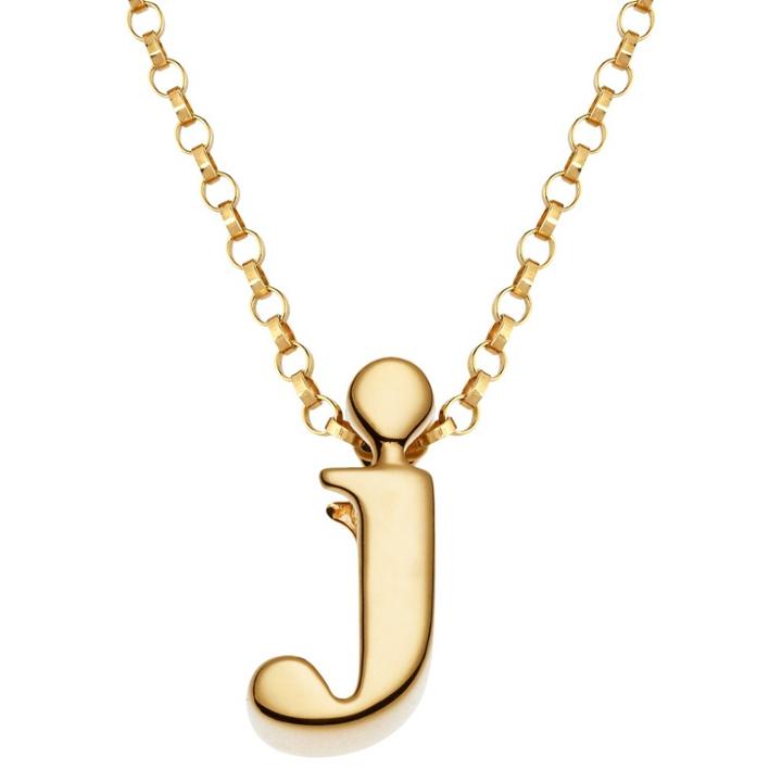 Target Women's Sterling Silver 'j' Initial Charm Pendant - Gold, J