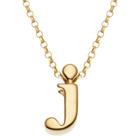 Target Women's Sterling Silver 'j' Initial Charm Pendant - Gold, J