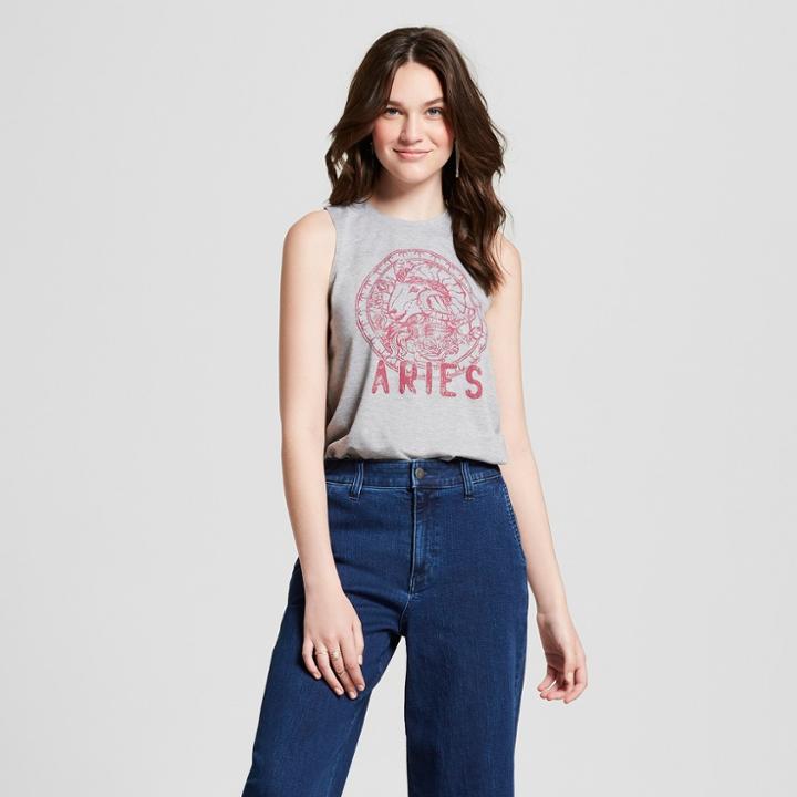 Women's Aries Seal Graphic Tank Top - Modern Lux (juniors') Gray