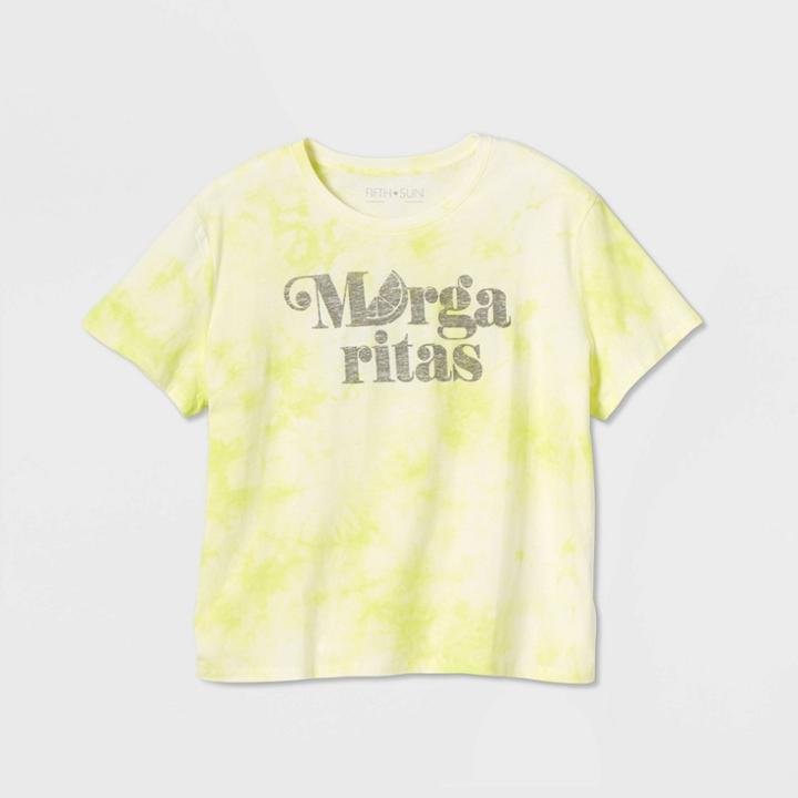 Fifth Sun Women's Plus Size Margarita Short Sleeve Graphic T-shirt - Green