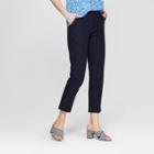 Women's Straight Leg Slim Ankle Pants - A New Day Blue