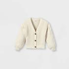 Toddler Girls' V-neck Cardigan - Cat & Jack Cream