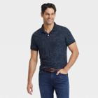 Men's Printed Standard Fit Short Sleeve Collared Polo T-shirt - Goodfellow & Co Blue/paisley
