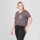 Women's Plus Size Short Sleeve Need More Coffee Graphic T-shirt - Zoe+liv (juniors') Charcoal