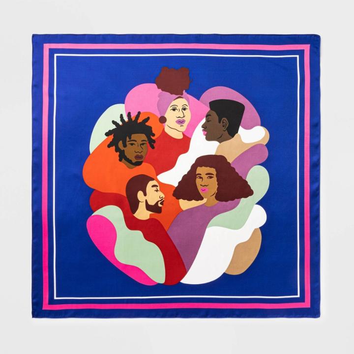No Brand Black History Month 5 Friends Bandana - Blue