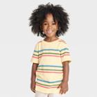 Toddler Boys' Short Sleeve Striped T-shirt - Cat & Jack Yellow