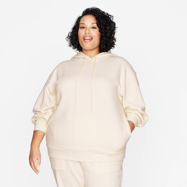 Women's Plus Size Hooded Sweatshirt - Universal Thread Cream