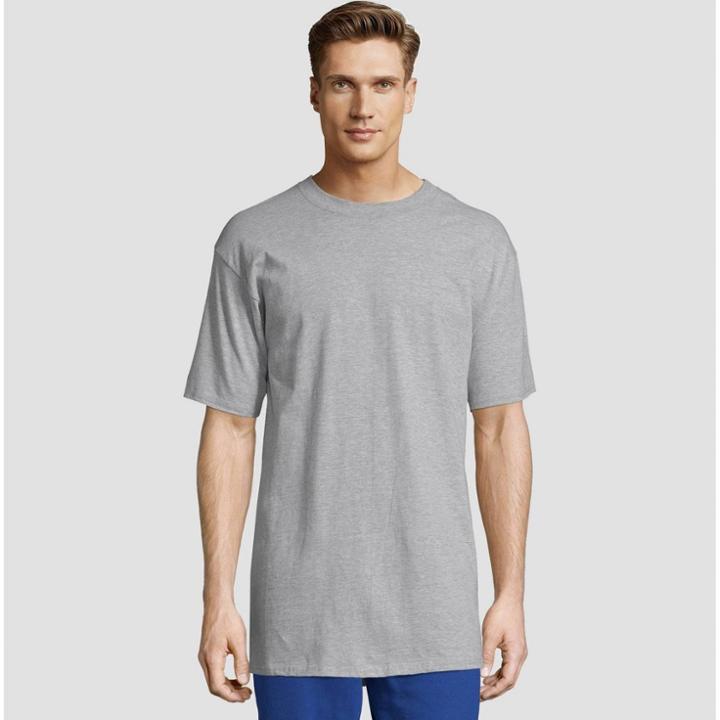 Petitehanes Men's Tall Short Sleeve Beefy T-shirt - Light Steel Lt,