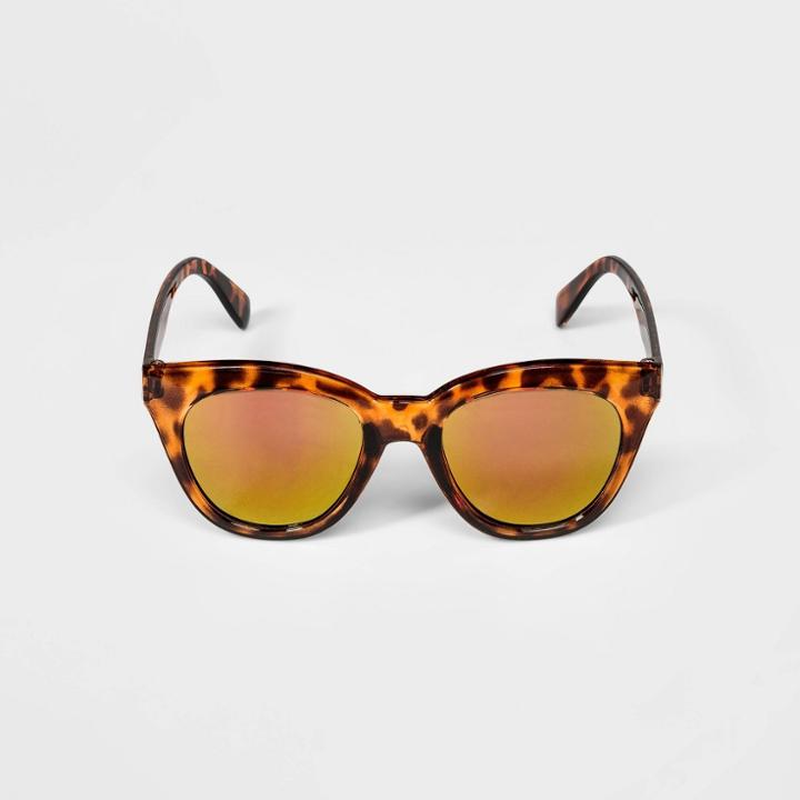 Girls' Tortoise Shell Sunglasses - Cat & Jack , Girl's, Size: Small, White/green