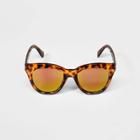 Girls' Tortoise Shell Sunglasses - Cat & Jack , Girl's, Size: Small, White/green