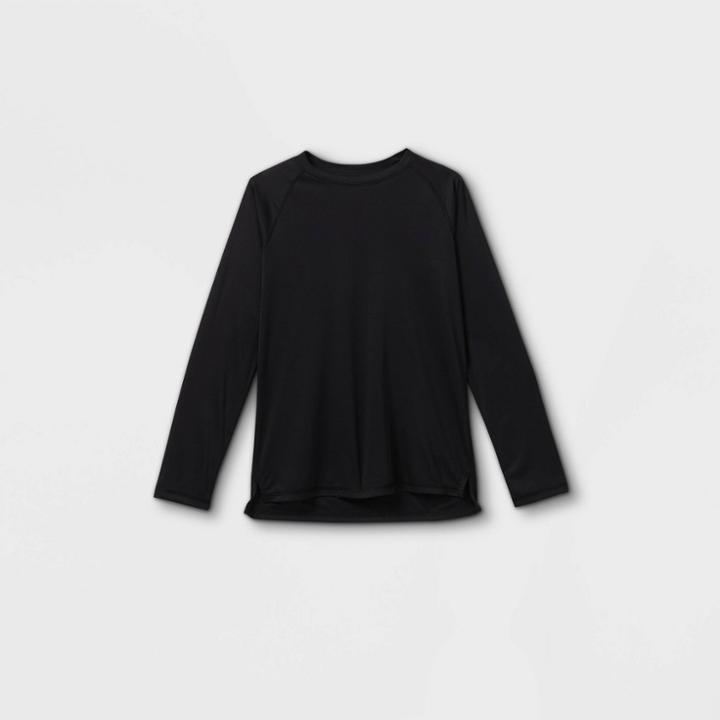 Boys' Long Sleeve Tech T-shirt - All In Motion Black