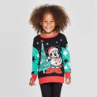 Disney Toddler Girls' Minnie Mouse Ugly Holiday Sweater - Black