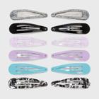 Girls' 12pk Tie-dye Snap Clips - Art Class