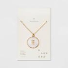 Mop Initial E Necklace 30+3 - A New Day Gold, Gold - E