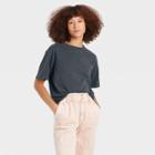 Women's Short Sleeve Boxy T-shirt - Universal Thread Dark Gray