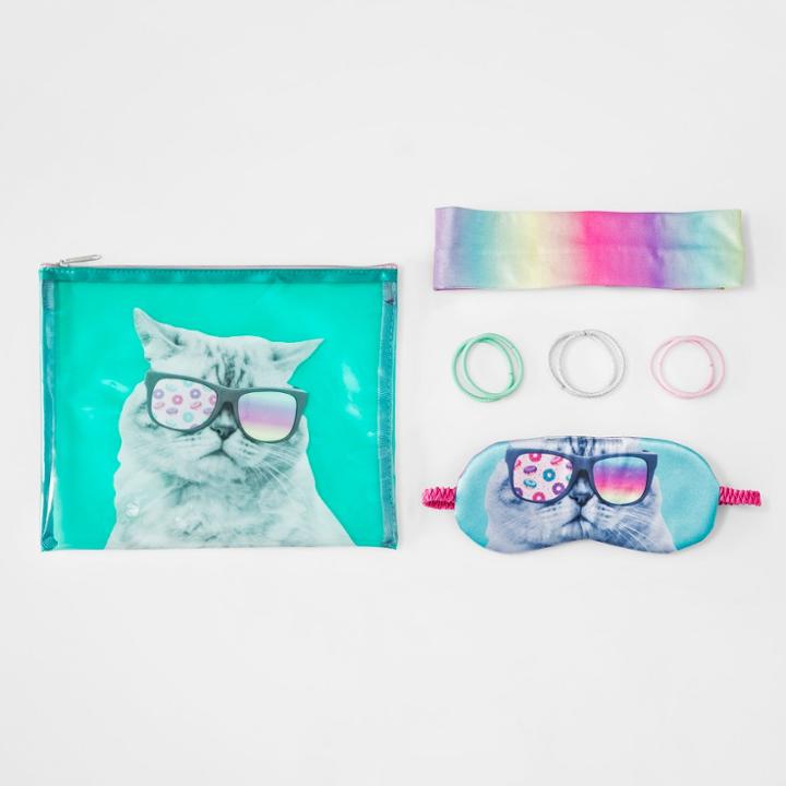 Target Girls' Sleepover Kit With Pouch, Eye Mask, Headband & Ponies -