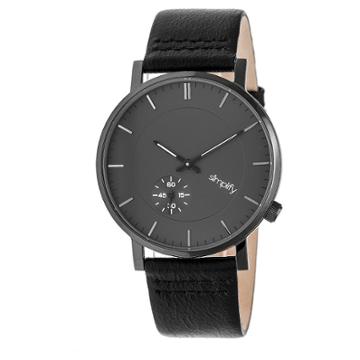 Target Simplify The 3600 Men's Leather-band Watch - Gunmetal/charcoal/black