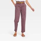 Women's High-rise Tapered Pants - Universal Thread Purple