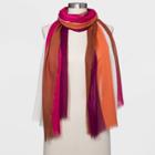 Women's Striped Oblong Scarf - A New Day Brown, Women's,