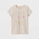 Girls' 'birth Flowers' Short Sleeve Graphic T-shirt - Cat & Jack Light Peach
