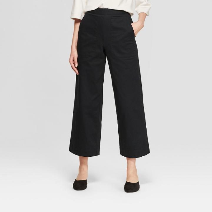 Women's Wide Leg Crop Pants - Prologue Black